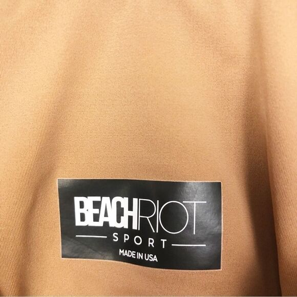 BEACH RIOT SPORT | Tessa Ribbed Crop Top Brown & Indigo Stripe Women’s Size S - Picture 7 of 10